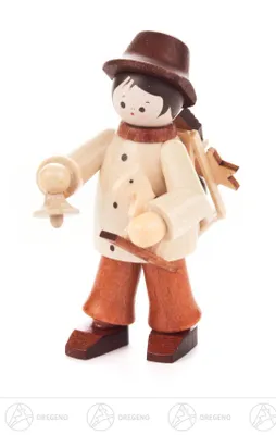 Obrázok produktu pre Vianočná miniatúrna hračka predajca prírodná výška cca 6 cm NOVINKA