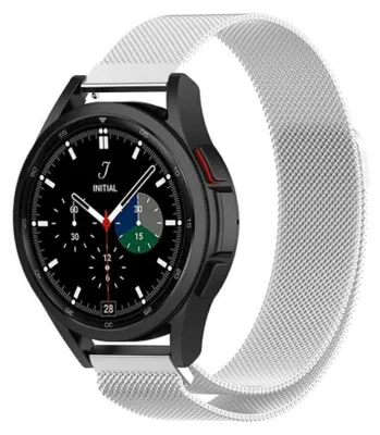 Produktbild von By Qubix Milanaise-Armband - Silber - passend für Samsung Galaxy Watch 4 Classic - 42 mm / 46 mm