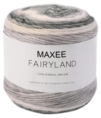 Produktbild von Farbverlaufsgarn 100g 250m Mehrfarbiges Gradient Häkelgarn Baumwolle Hellgrau