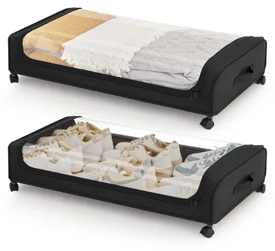 Productafbeelding van Set van 2 ruimtebesparende opbergboxen voor onder het bed