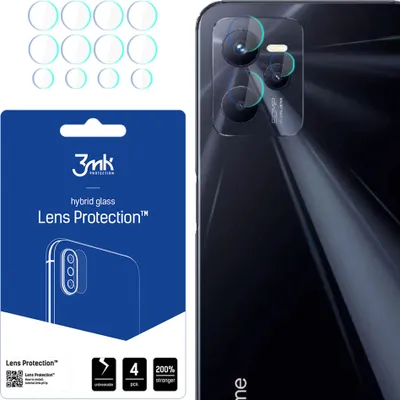 Produktbild von 3mk Hybridglas Lens Protection für Realme C35 Kamera Objektiv Kameralinse 0,16mm 6H (4 Stück)