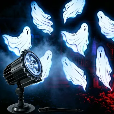 3D-Halloween-Projektor für Fenster, dynamisch, wasserdicht, 9 W