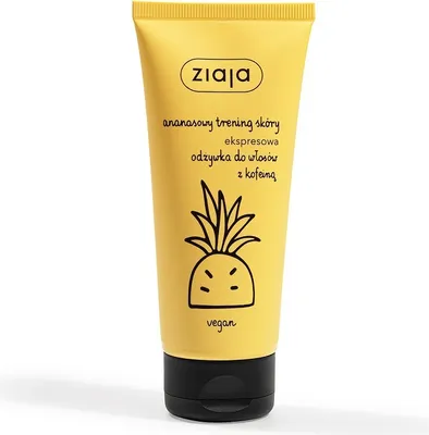 Productafbeelding van Ziaja, Ananas-verzorgingslijn voor de huid, Expressieve haarmasker met cafeïne, 100 ml