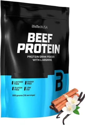 Obrázok produktu pre BioTech USA Beef Protein 500 g korica-vanilka / Hovdzie proteny / Prmiov hovdz proten obohaten o glutamn a arginn