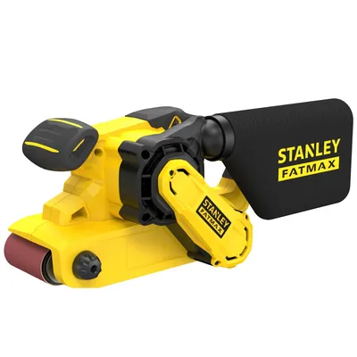 Image de Ponceuse à Bande 1010 W Vitesse 390 m/min, Plateau 533 x 76 mm, Filaire et Compacte STANLEY Fatmax FMEW204K-QS - Livrée en Mallette avec 1 Abrasif