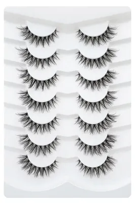 Produktbild von Künstliche Wimpern 7 Paar Natürlicher Look Cat Eye Flauschig Weich (No.218)