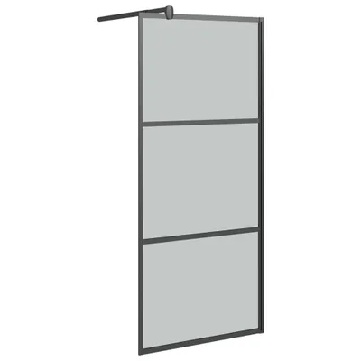 Produktbild von vidaXL Duschwand für Walk-In Dusche 80x195 cm Dunkel ESG Glas Schwarz