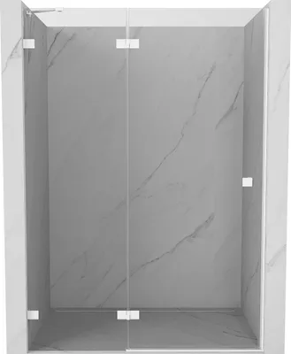 Immagine prodotto di Mexen Lunar porta doccia battente sinistra 140 cm, trasparente, bianco - 834-140-000-20-00-L