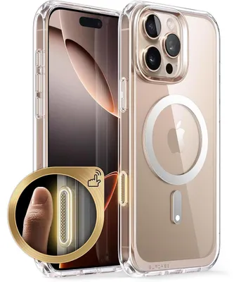 Immagine prodotto di Custodia protettiva per iPhone 16 Pro 6,3'' con tecnologia MagSafe, trasparente, resistente ai graffi, qualità militare