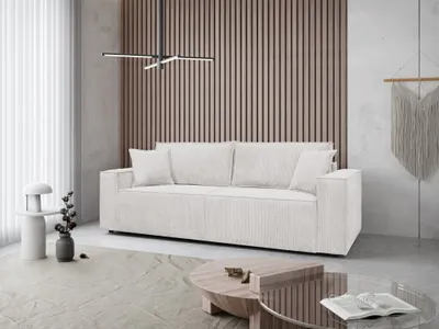 Image de Canapé Passio III avec fonction couchage et coffre de rangement 250 cm Canapé d'angle Canapé-lit Livraison à domicile (Poso 100 - beige)