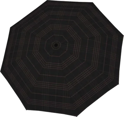 Produktbild von doppler Stockregenschirm Regenschirm Carbonsteel Long AC Karo Black / Grey schwarz