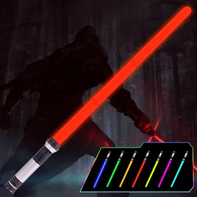 Produktbild von 80 cm Lichtschwert, RGB 7 Farben LED Laserschwert, Laser Sword mit Beleuchtung & Sound, Elektronisches Spielzeug-Lichtschwert für Halloween Verkleidung, Silvester-Partyzubehör
