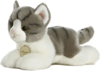 Produktbild von schmusekatze Mini Yoni grau/weiß 20 cm
