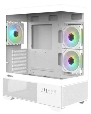 Produktbild von Zalman CHRONIX WHITE, Midi Tower, PC, Weiß, ATX, micro ATX, Mini-ITX, Kunststoff, Stahl, Gehärtetes Glas, Multi