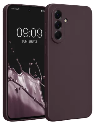 Produktbild von kwmobile Handyhülle für Samsung Galaxy A56 5G Hülle - weiche Silikon Case metallisch schimmernd - Schutzhülle Cover - Metallic Brombeere
