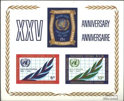Produktbild von Briefmarken UNO - New York 1970 Mi Block5 (kompl.Ausg.) gestempelt UNO-Charta