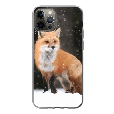 Produktbild von MuchoWow® Handyhülle Schutzhülle Hülle für iPhone 12 Pro Fuchs - Schnee - Winter Silikon Softcase Handy Hülle - Abdeckung