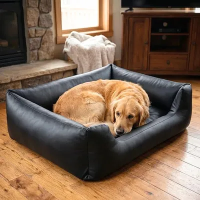 Produktbild von Mario Orthopädisches Hundebett Kunstleder große Hunde Hundekorb | Wasserabweisend | Abwischbar | Robust