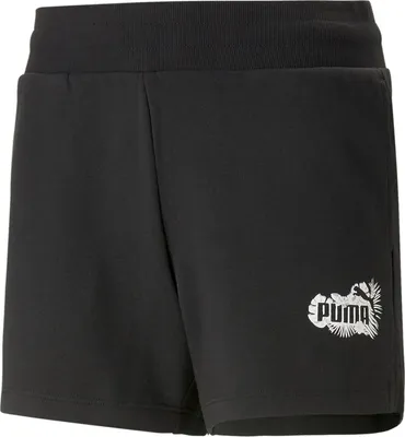 Produktbild von PUMA Essentials+ Flower Power 4" Shorts Damen 01 - puma black XL