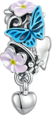 Immagine prodotto di Ciondoli per Pandora: ciondolo a forma di cuore con fiori in argento 925