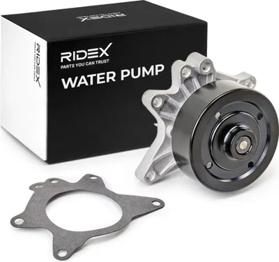 Produktbild von RIDEX 1260W0089 Kühlmittelpumpe Wasserpumpe mit Riemenscheibe für TOYOTA AURIS (NRE15, ZZE15, ADE15, ZRE15, NDE15) AVENSIS Kombi (T25) COROLLA Verso