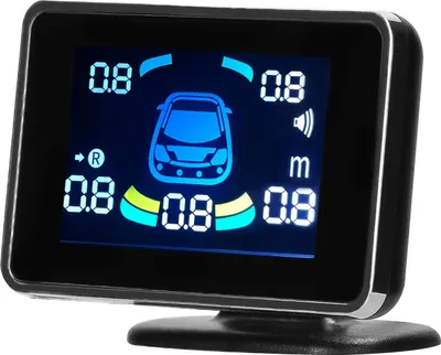 Zdjęcie produktu dla System czujników parkowania z 8 czujnikami - Ostrzeżenie o odległości, wyświetlacz LCD, regulowana głośność - Do samochodów osobowych i SUV-ów