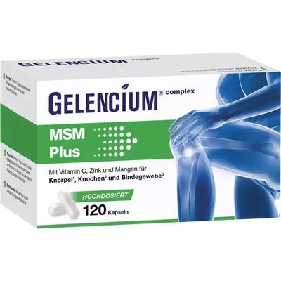 Image de Gelencium MSM Plus, gélules + vitamine C hautement dosée, 120 gélules