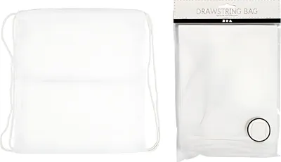 Image de Sac avec fermeture à cordon Creotime 37x41cm blanc