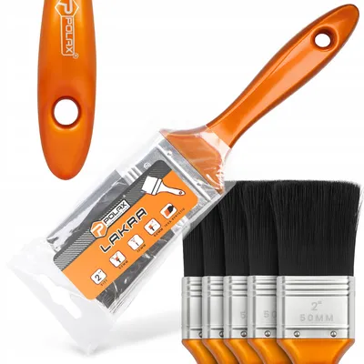 Produktbild von Polax Flachpinsel 50 mm 5 Stück Lackpinsel
