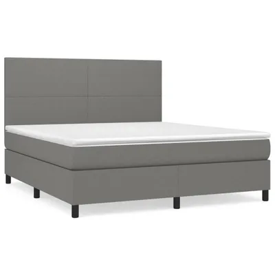 Produktbild von vidaXL Boxspringbett mit Matratze Dunkelgrau 160x200 cm Stoff