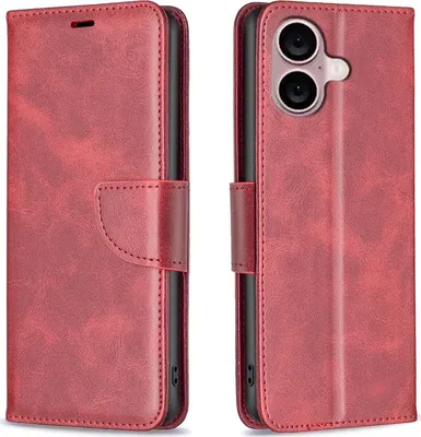 Produktbild von Mobigear Excellent iPhone 16 Plus Hülle Klapphülle Geldbörse - Rot