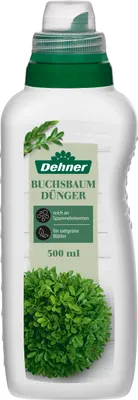 Produktbild von Dehner Buchsbaumdünger, hochwertiger Flüssigdünger, Dünger für Buchsbäume, organischer NPK-Dünger, mit Spurennährstoffen, 500 ml, für ca. 25 l