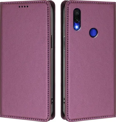 Image de Housse de téléphone portable pour Xiaomi Redmi Note 7/Note 7 Pro, étui à rabat en cuirPolyuréthaneantichoc Housse magnétique avec support Violet