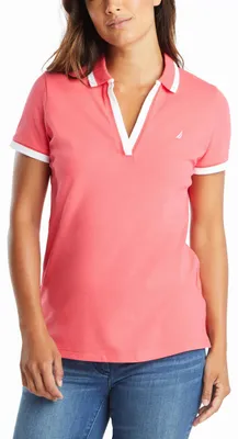 Immagine prodotto di Nautica Damen, vestibilità classica, scollo a V a righe, cotone elasticizzato