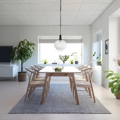 Productafbeelding van Eetkamerstoel Irenka Met Armleuning Paper Plaits Off White - Giga Living- Set van 2