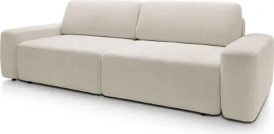 Produktbild von FURNLUX Sofa Bouli Beige Und Schwarz 257cm / Hauptfarbe: Beige / Abmessungen: 257 x 82 x 105 cm