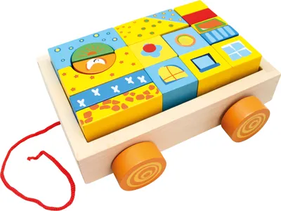 Produktbild von Klötzchenwagen bunt