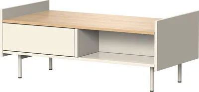 Obrázok produktu pre Konferenčný stolík Vicco Velina krém 100 x 50 cm s 2 zásuvkami, Model 56428