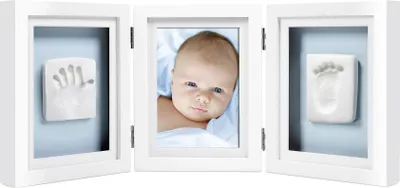 Image de PEARHEAD Babyabdruck Tischbilderrahmen "Baby Deluxe" für 1 Foto und Hand- und Fußabdruck 629746 698904630067