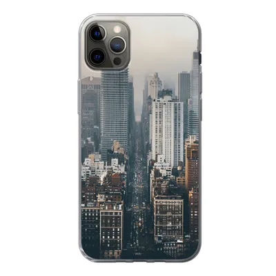 Produktbild von MuchoWow® Handyhülle Schutzhülle Hülle für iPhone 12 Pro Max Skyline von New York Silikon Softcase Handy Hülle - Hartschale