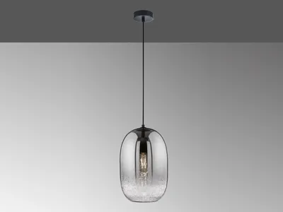 Produktbild von Fischer & Honsel Trace Pendelleuchte E27 Glas rauchfarben schwarz 60713