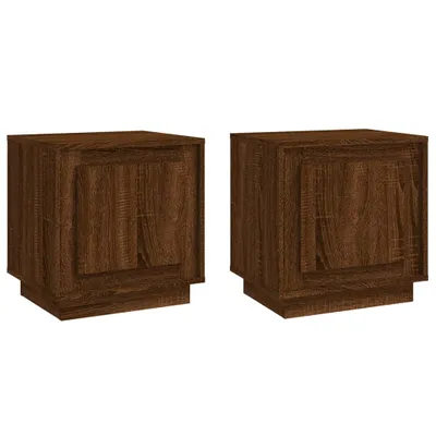 Produktbild von Nachttische 2 Stk. Braun Eichen-Optik 44x35x45 cm Holzwerkstoff