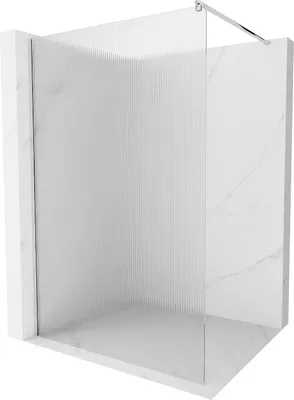 Image de Mexen Paroi de douche Kioto 110 x 200 cm, lamelles 8 mm, Chrome - 800-110-101-01-09