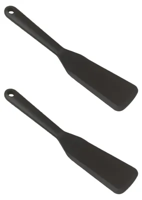 Produktbild von Solidchoice – Set aus 2 Silikonspateln für die Küche (Schwarz)