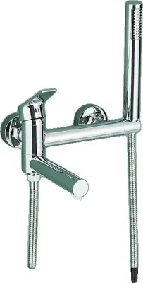 Immagine prodotto di Rubinetto per lavabo, montaggio a parete, funzione doccetta, cromato