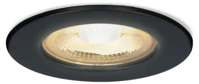 Produktbild von hoftronic LED Einbaustrahler flach 5W 450lm 2700K IP65 Schwarz dimmbar