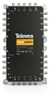 Produktbild von Televes 714405 - 5 Eingänge - 16 Ausgänge - 950 - 2400 MHz - 47 - 862 MHz - 3 dB - 4 dB