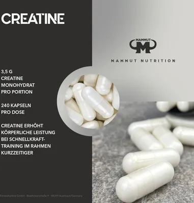 Produktbild von Mammut Nutrition - Creatine Caps - 240 Stück/Dose