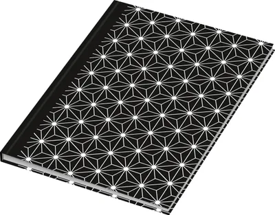 Produktbild von Kladde / Notizbuch / A5 / 96 Blatt / dotted / 70g/m² / "black & white Stars"