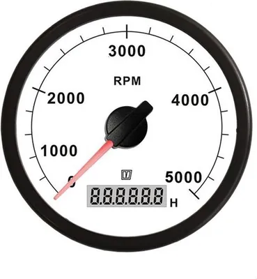 Zdjęcie produktu dla VETUS TACHW5000 biały obrotomierz 12/24 V, średnica 114 mm